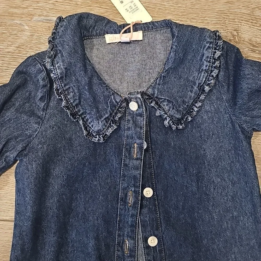 Chic Striped Hoodie with Denim Dress